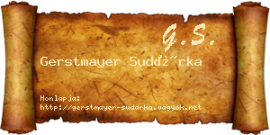 Gerstmayer Sudárka névjegykártya